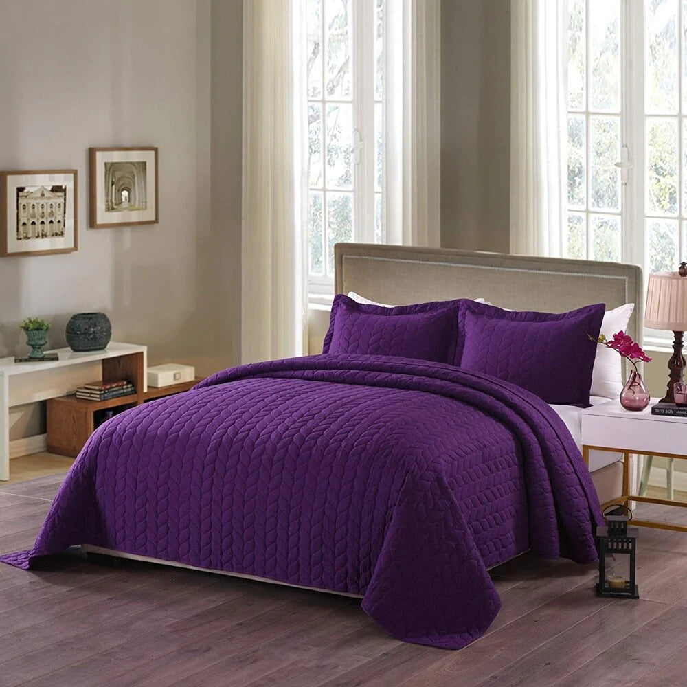 Porch & Den Heightsview Prewashed 3-piece Quilted Bedspread Set
