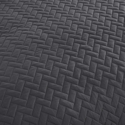 3-piece Fashionable Solid Embossed Quilt Set Bedspread Cover
