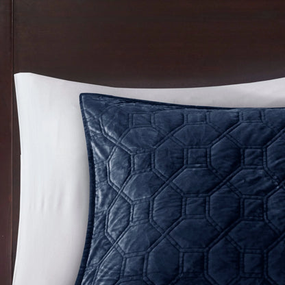 Madison Park Emery 3 Piece Velvet Quilt Set