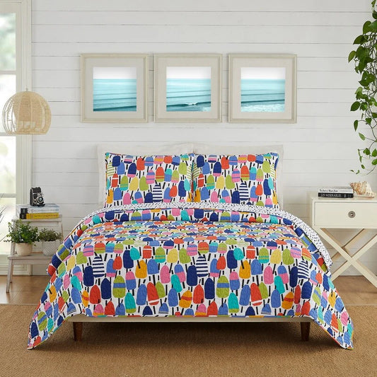 Buoys Cotton Reversible Quilt Set by Kate Nelligan