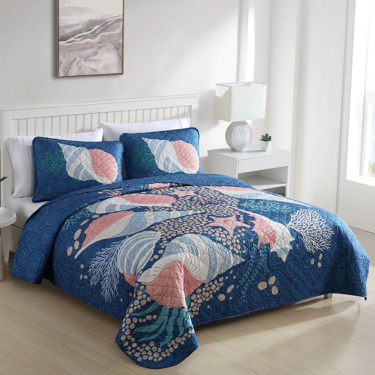 Caribbean Joe Coastal 3PC Quilt Set