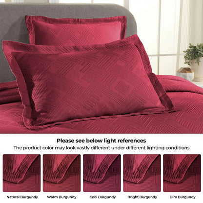 Superior Geometric Fret Cotton Decorative Bedspread Set