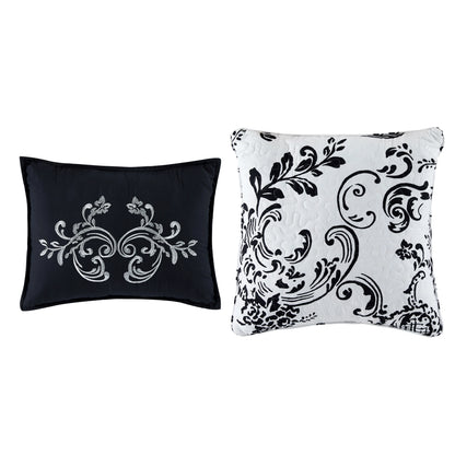 Serenta 5 Piece Printed Microfiber LA Boheme Quilt Set