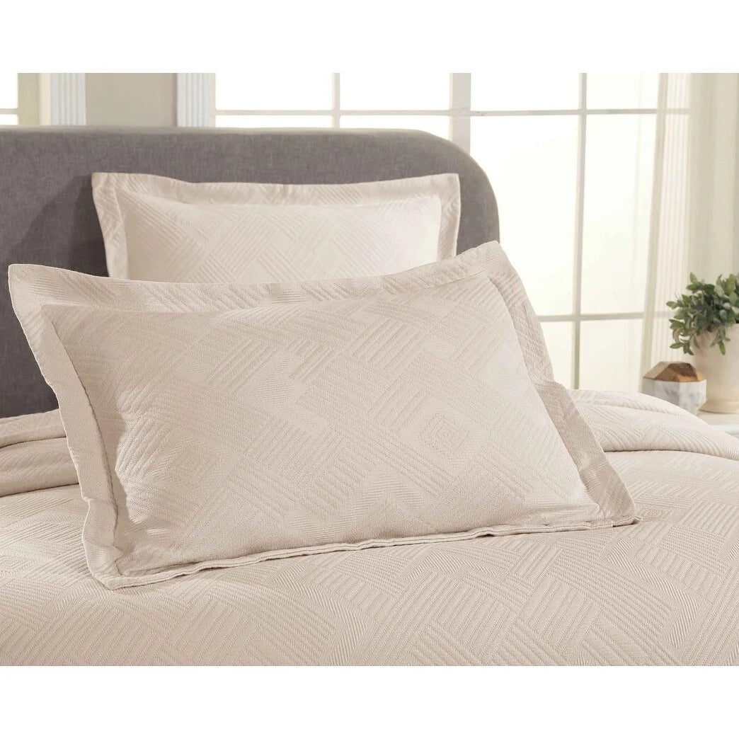 Superior Geometric Fret Cotton Decorative Bedspread Set