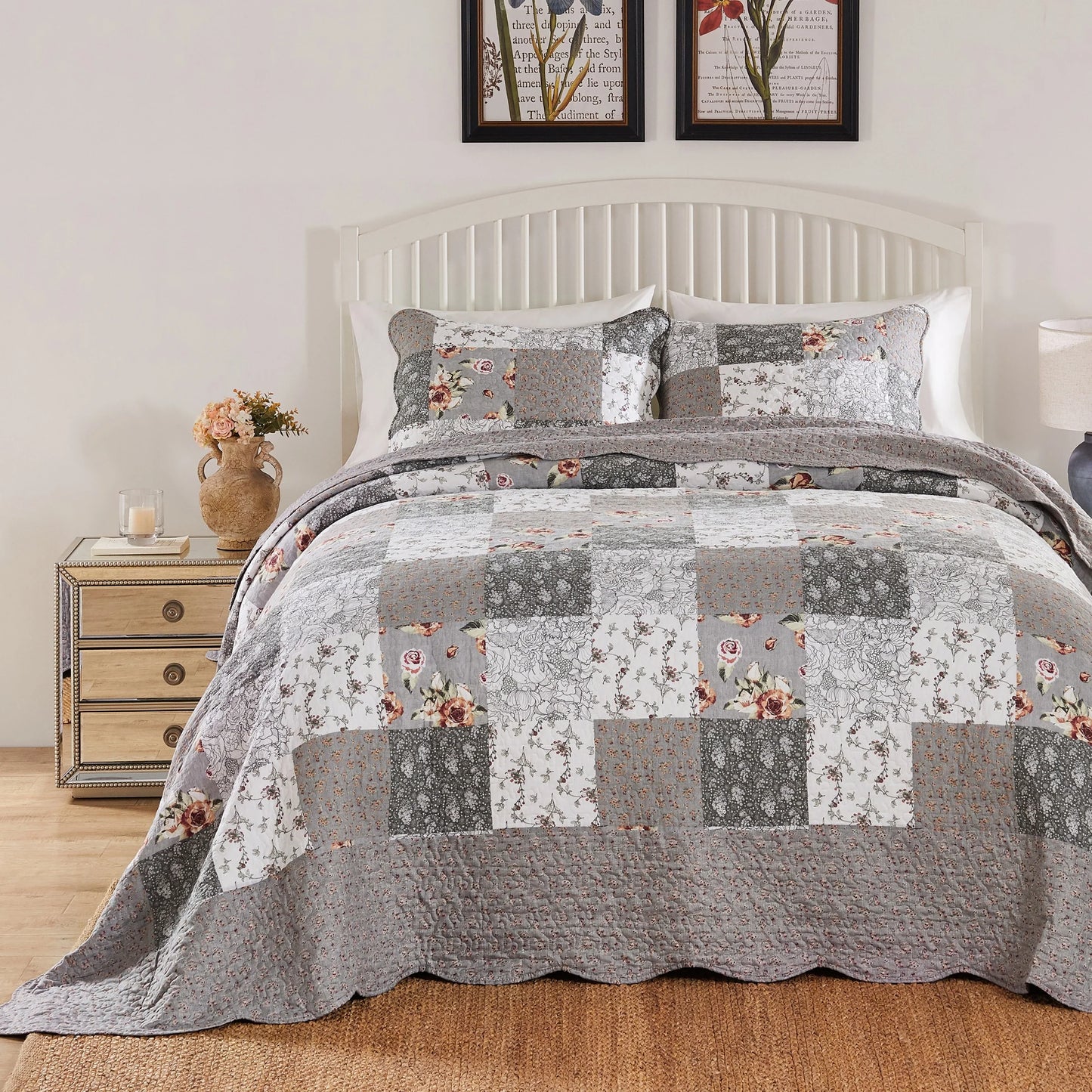 The Gray Barn Spring Arrow Reversible Floral Cotton Quilt Set