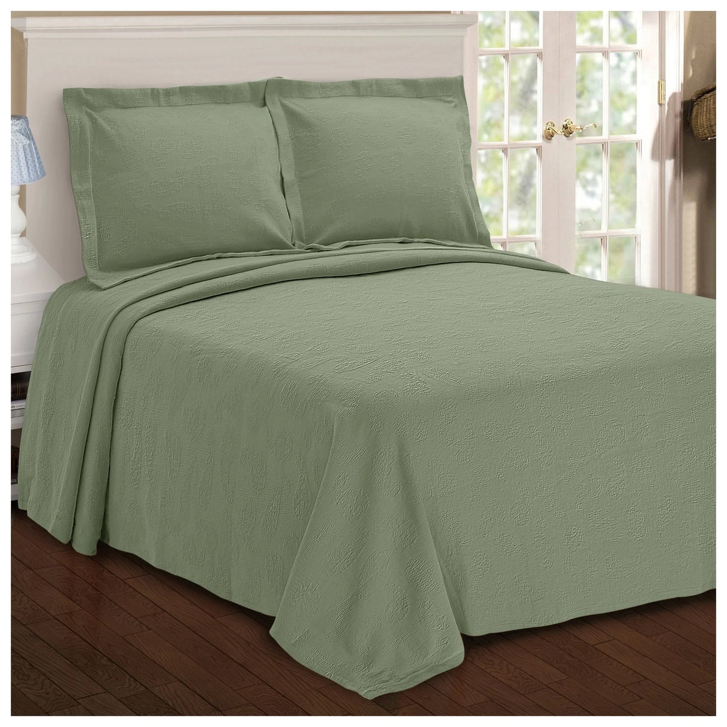 Superior Paisley Cotton Decorative Bedspread Set
