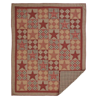 Dawson Star-Tan Rustic Star Cotton Quilt