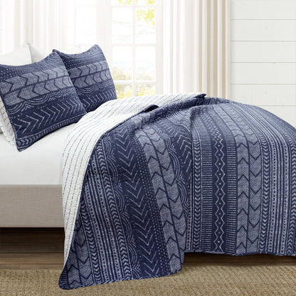 Lush Decor Hygge Geometric Pattern 3-piece Quilt Set