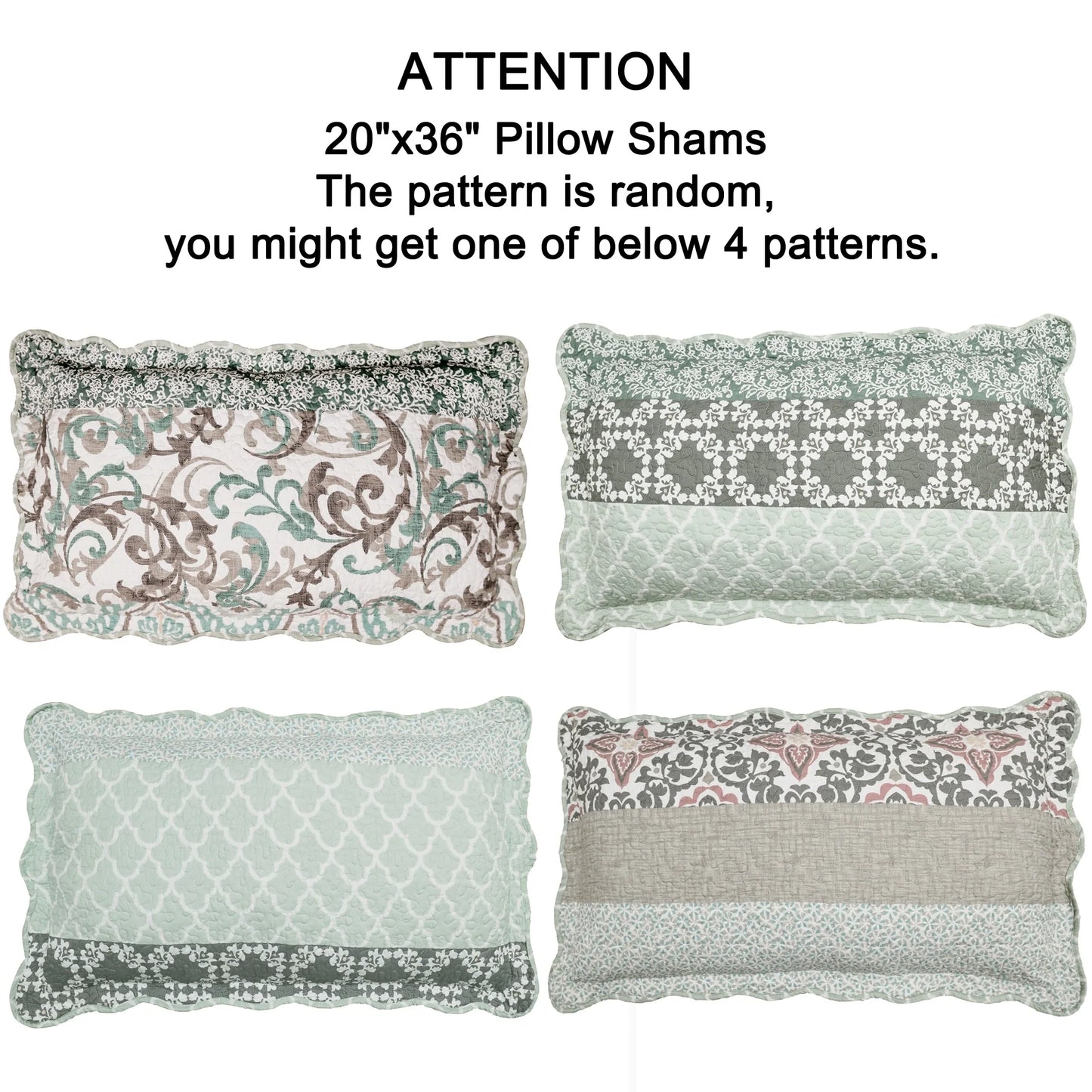 9-pc. Cal King Printed Striped Microfiber Blend Bed Coverlet Set