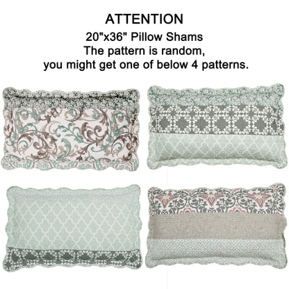 9-pc. Cal King Printed Striped Microfiber Blend Bed Coverlet Set