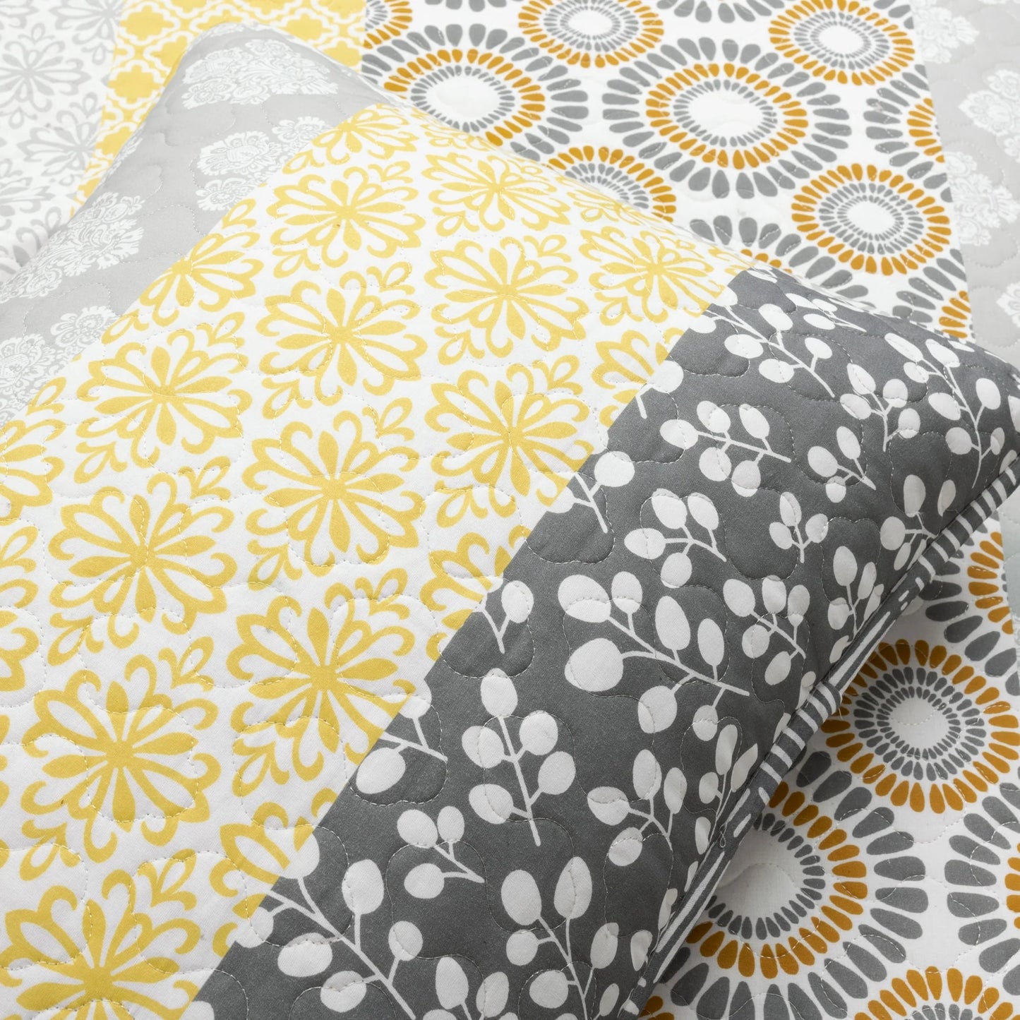 The Curated Nomad La Boheme 3-piece Striped Patterned Quilt Set