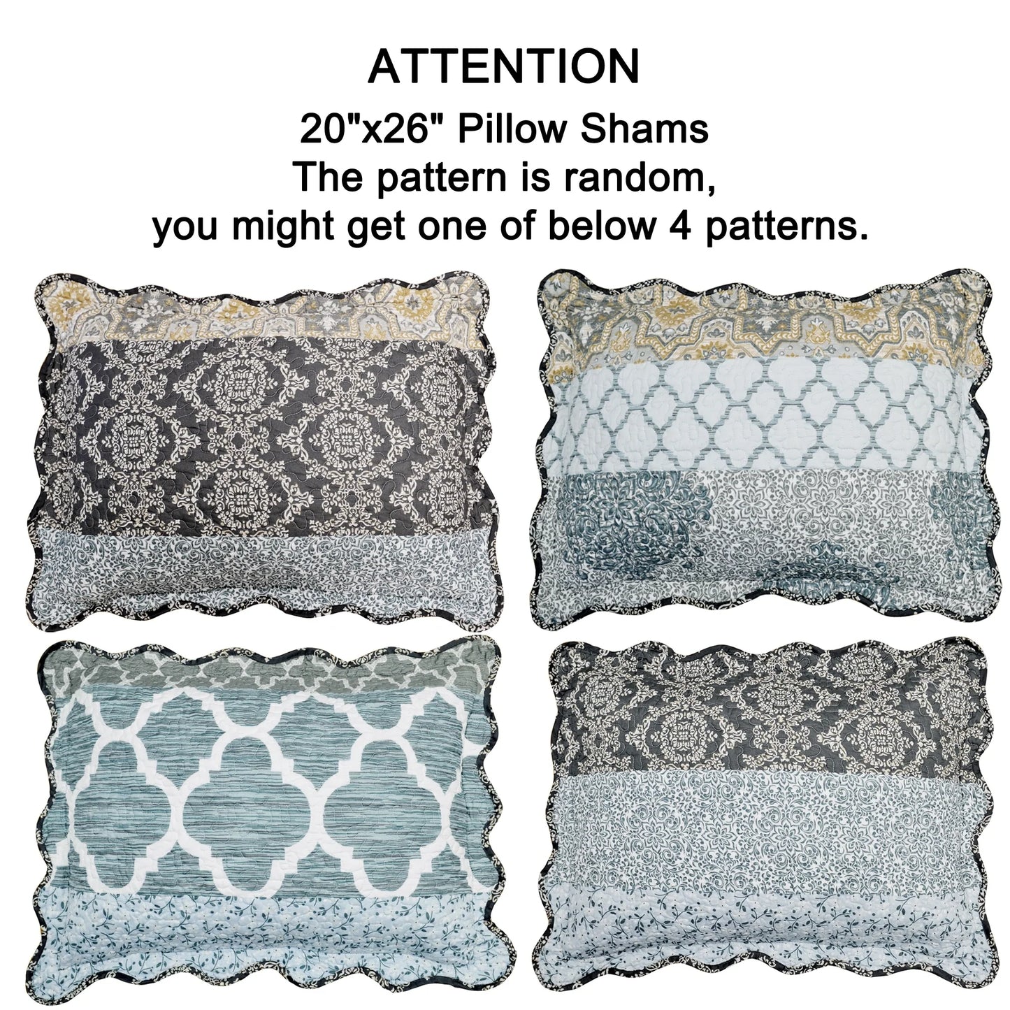 9-pc. Cal King Printed Striped Microfiber Blend Bed Coverlet Set