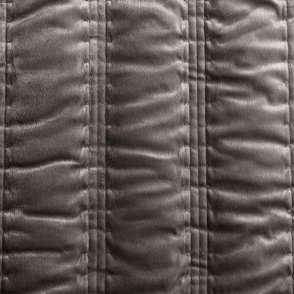 Vera Wang Velvet Linear Stitch Solid Quilt Set