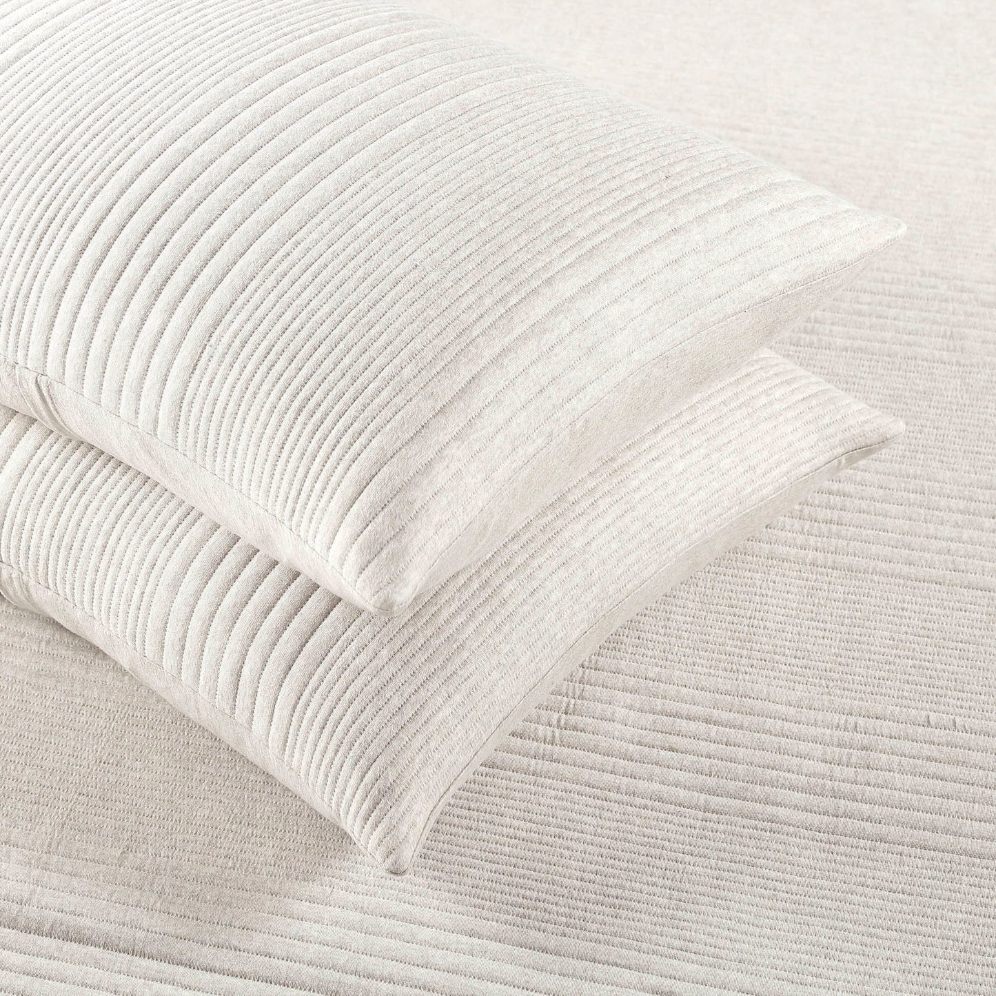 Brielle Home Atlas Jersey Channel Stitch Quilt Set