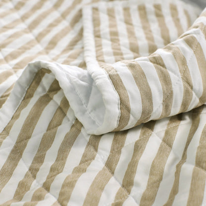 Wonderful 5 Piece Striped Coverlet Set