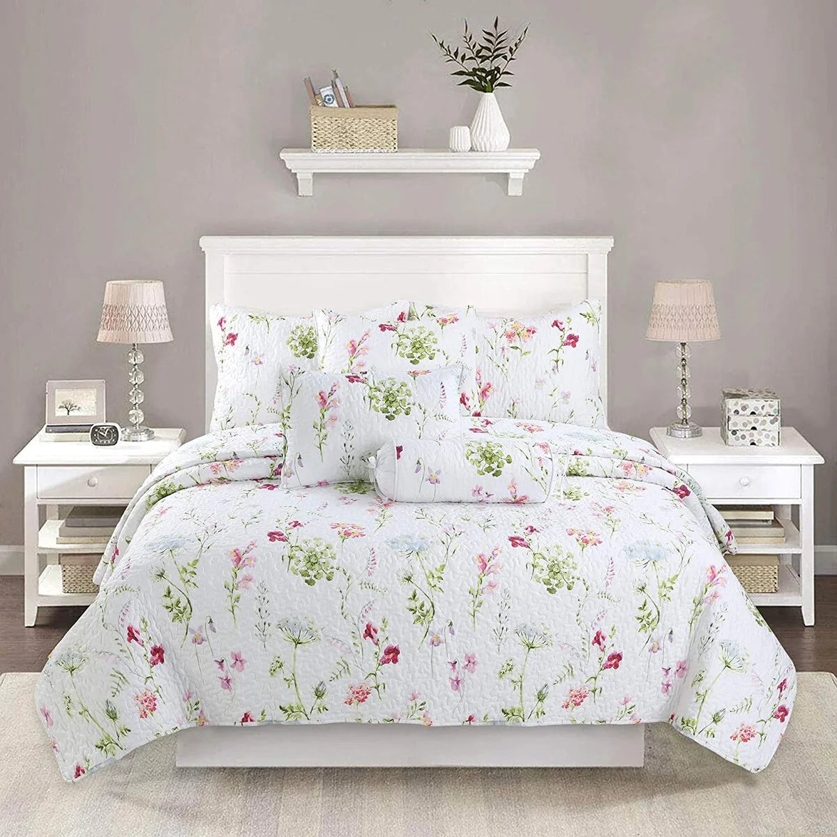 Cozy Line Carlotta Floral Quilt Bedding Set