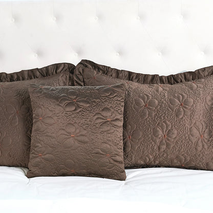 Serent Matte Satin Ruffle Bedspread Set