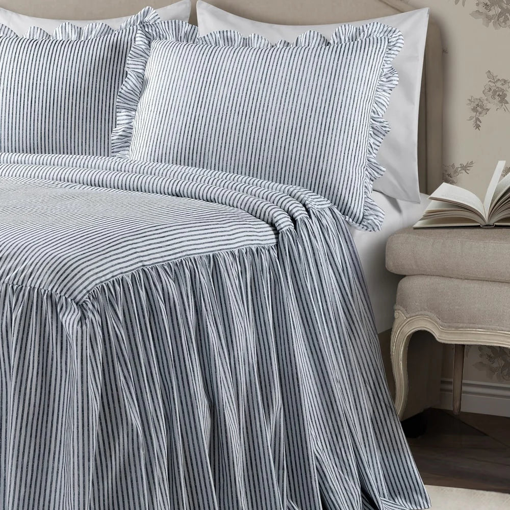The Gray Barn Lazy Acres Ticking Stripe Bedspread Set