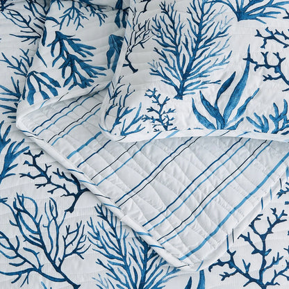 Linery & Co. Nautical Printed Reversible Quilt Set