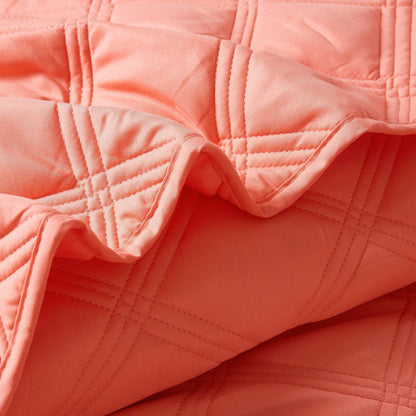 Down Alternative Quilted Oversized Charleston 3 Piece Comforter Set