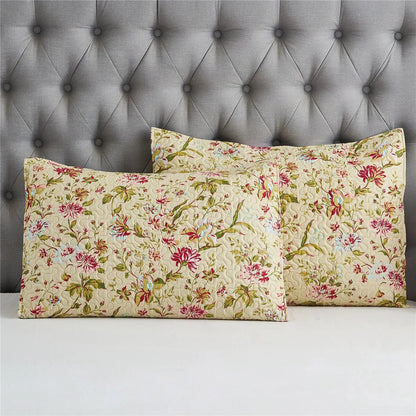 Vintage Rose Reversible Quilt Set, Bedspread, Coverlet