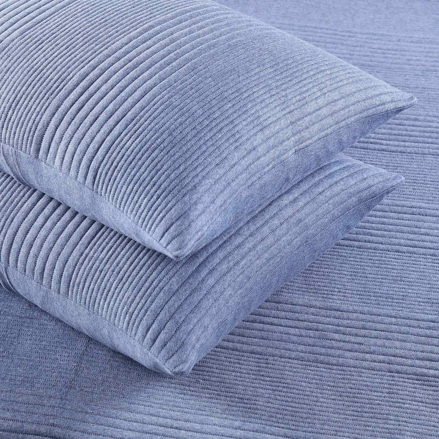 Brielle Home Atlas Jersey Channel Stitch Quilt Set