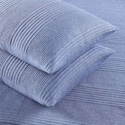 Brielle Home Atlas Jersey Channel Stitch Quilt Set