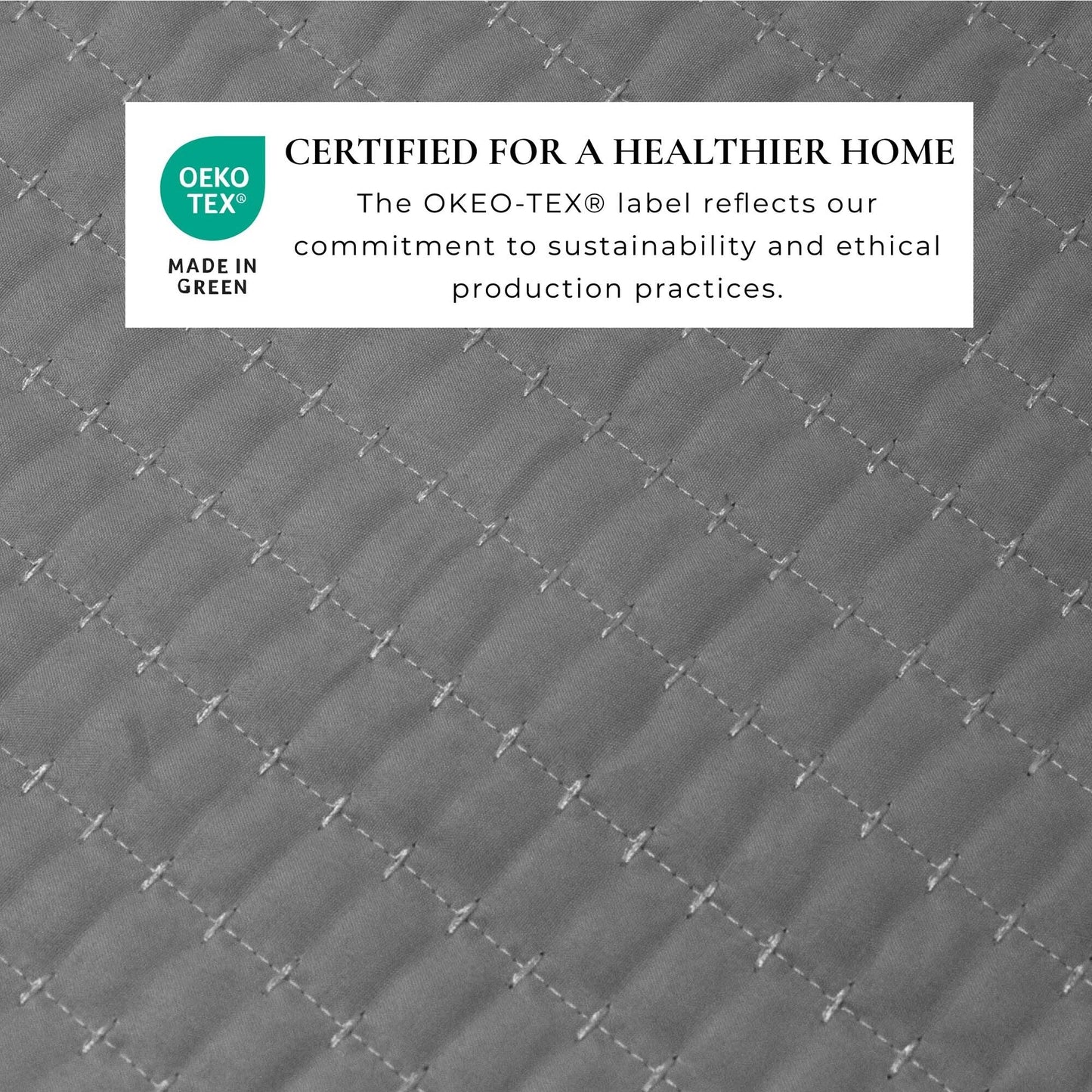 Linery & Co. Detailed Channel Stitch Microfiber Quilt Set With Shams.