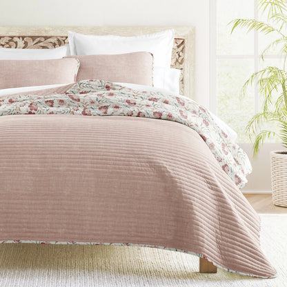 Becky Cameron All Season 3 Piece Floral Reversible Quilt Set