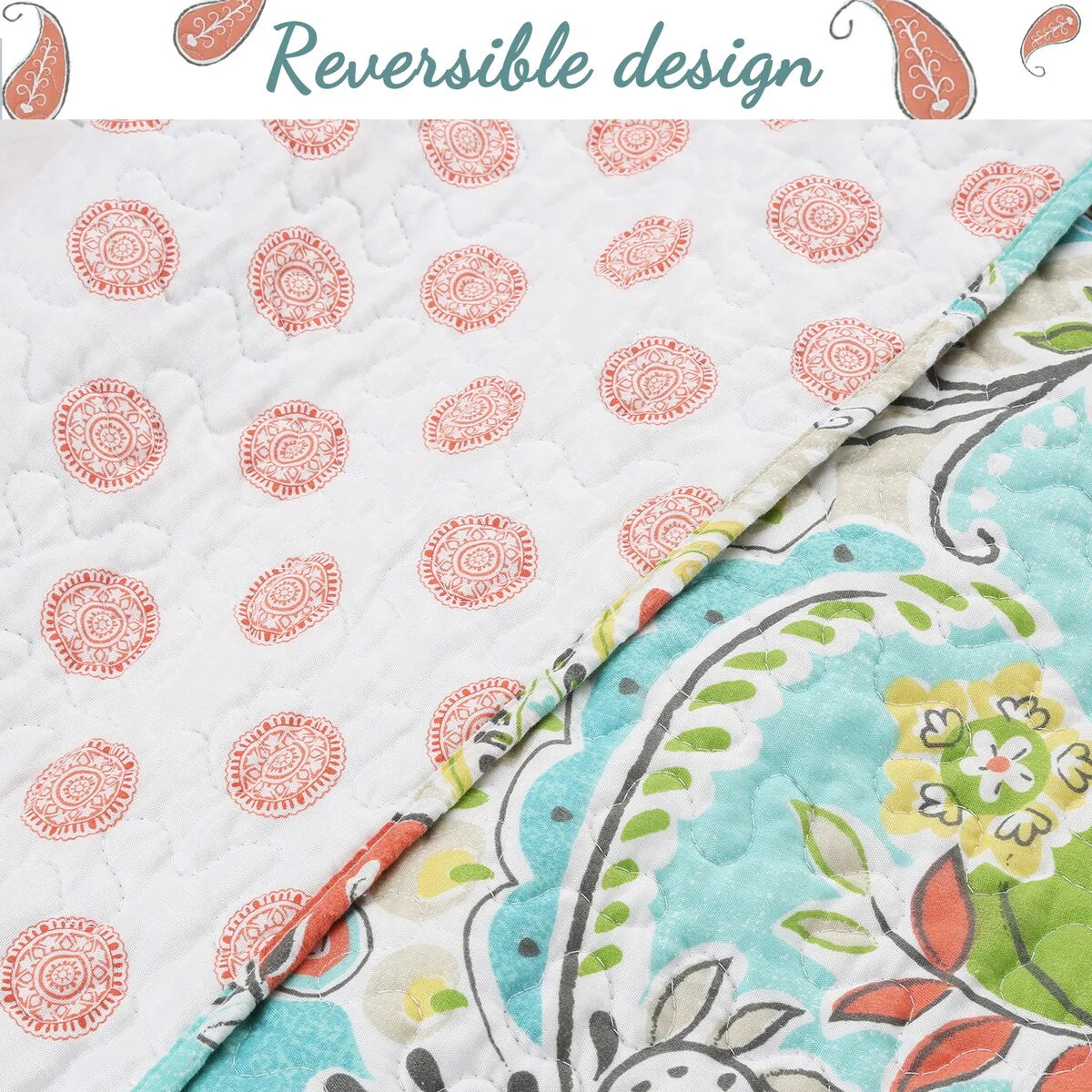 Porch & Den Bajada Paisley Reversible Quilt Bedding Set