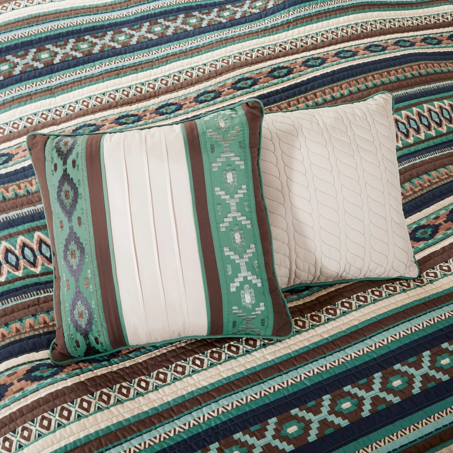 Copper Grove Geneva Reversible Blue 6-piece Quilt Set