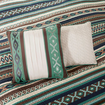 Copper Grove Geneva Reversible Blue 6-piece Quilt Set