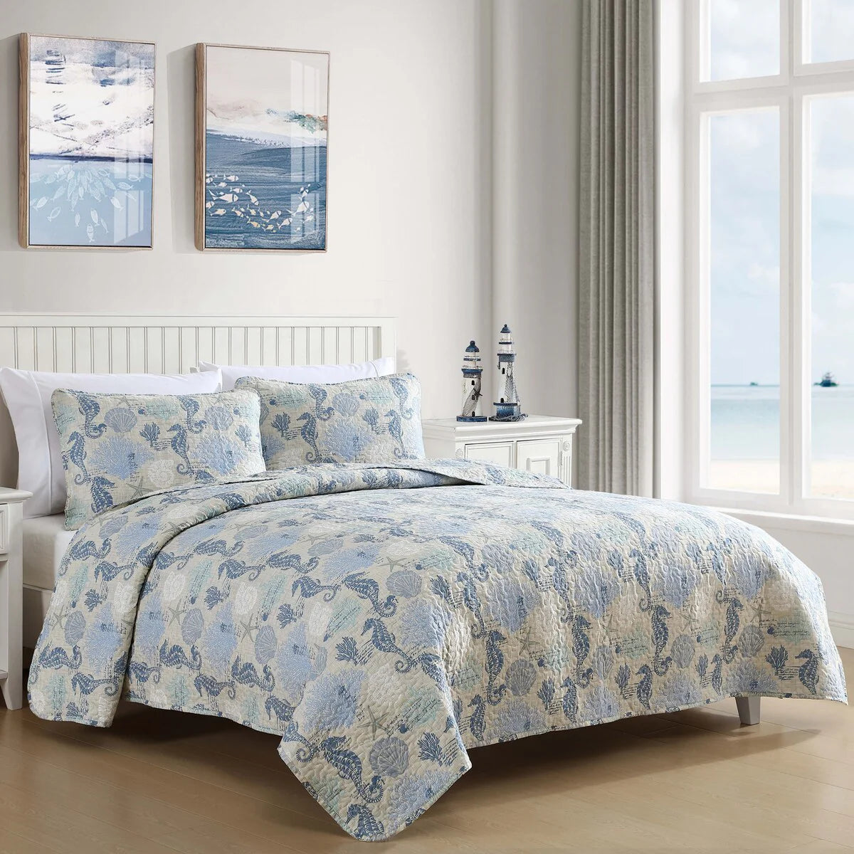 Caribbean Joe Coastal 3PC Quilt Set