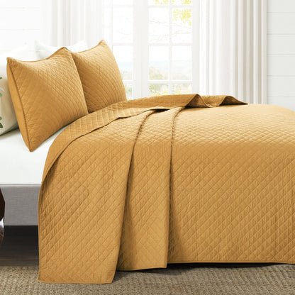 Copper Grove Balm Diamond Oversized Cotton 3-piece Quilt Set