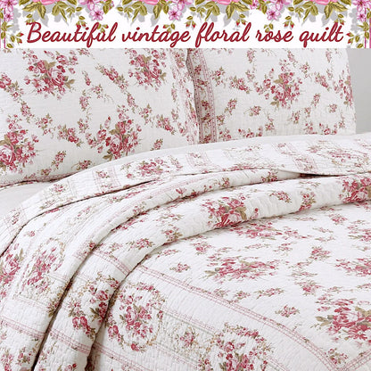 The Gray Barn Ravens Way Vintage Rose Cotton Quilt Bedding Set