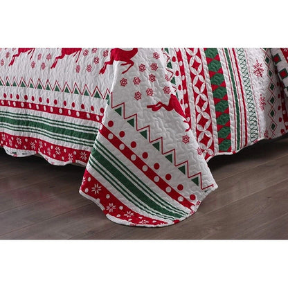 Porch & Den Dutch Christmas Pattern Quilt Set