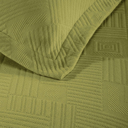 Superior Geometric Fret Cotton Decorative Bedspread Set