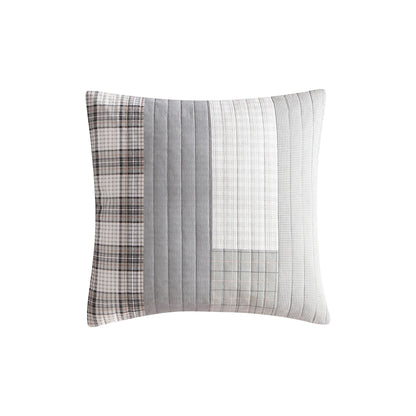 Eddie Bauer Fairview Cotton Reversible Grey Bonus Quilt Set