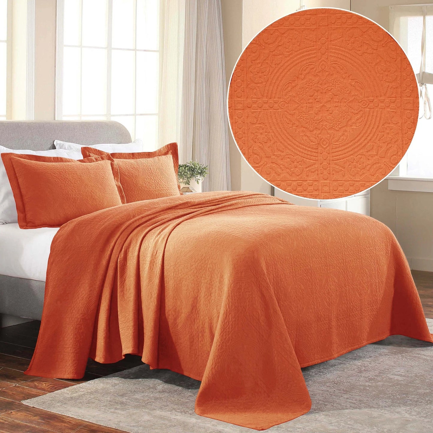 Superior Fleur De Lis Cotton Decorative Bedspread Set