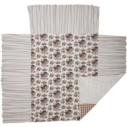 Annie Floral Coverlet- Blue or Portabella