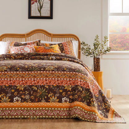 Barefoot Bungalow Audrey Cotton-Rich Reversible Quilted Bedding Set