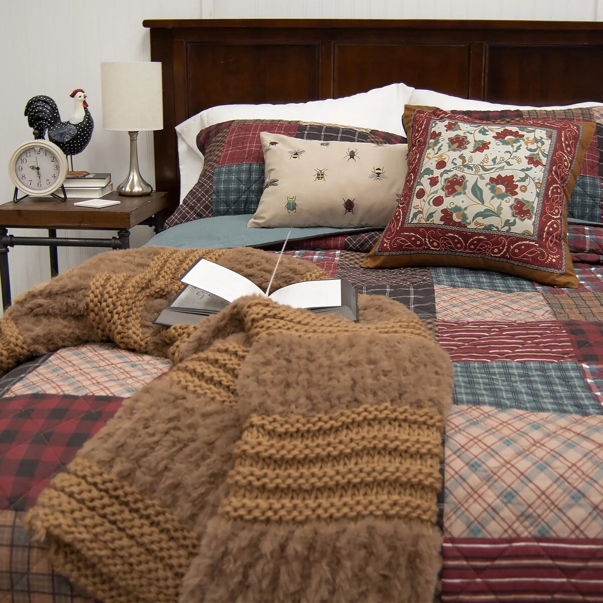 Donna Sharp Appalachia Plaid 3PC Cotton Quilt Set