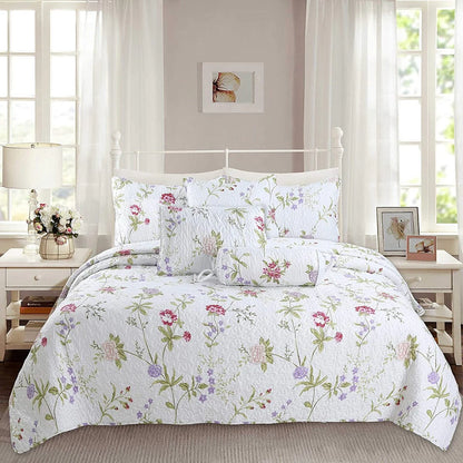 Cozy Line Lucie Floral 3-piece Quilt Bedding Set