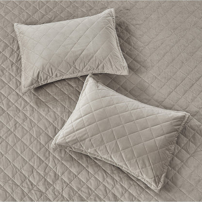 Serenta Velvet Quilts 5 Piece Ultra Soft Floor Touching Bedspread Set