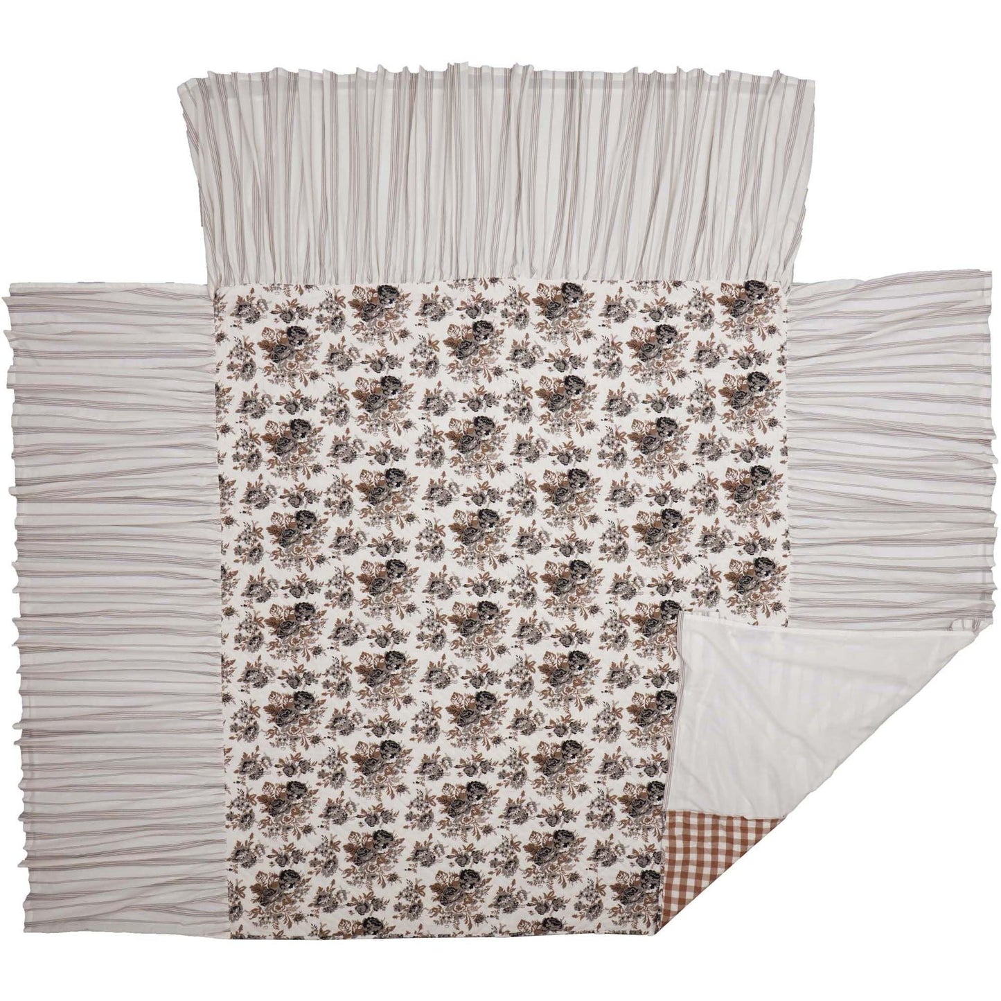Annie Floral Coverlet- Blue or Portabella