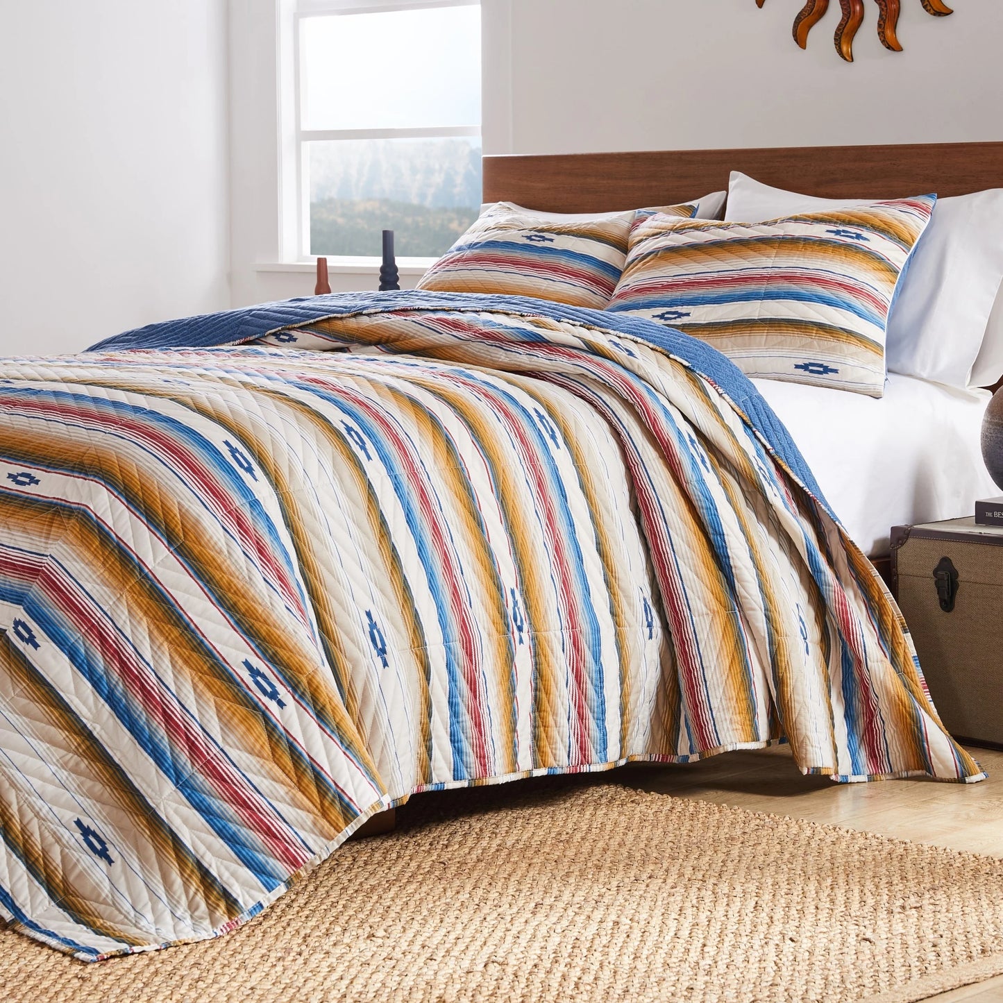 Barefoot Bungalow Painted Desert Quilt and Pillow Sham Set