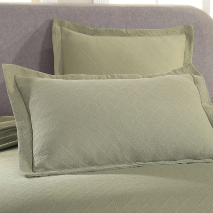 Superior Basketweave Cotton Decorative Bedspread Set