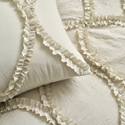 The Gray Barn Peony Grove Ruffled Embroidery 3-piece Bedspread Set
