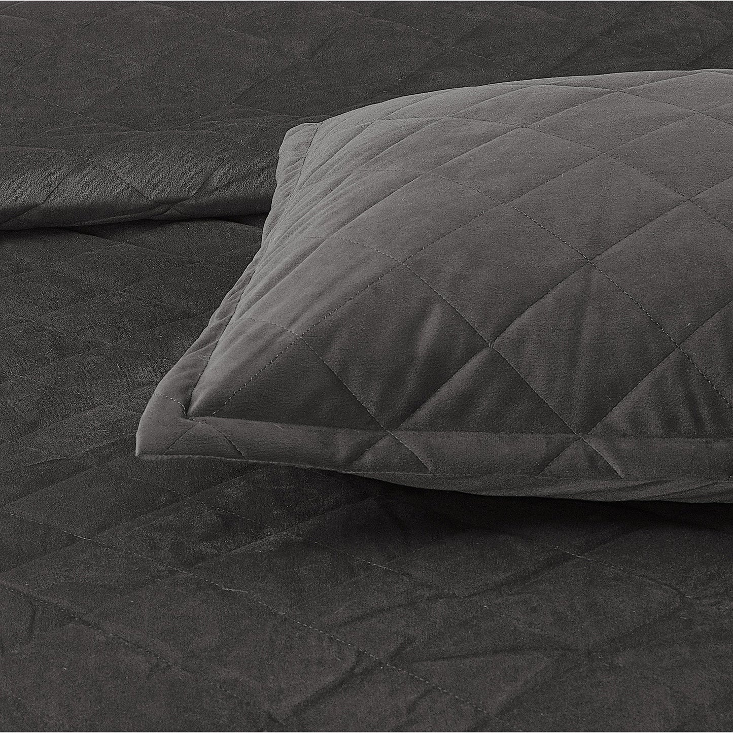 Serenta Velvet Quilts 5 Piece Ultra Soft Floor Touching Bedspread Set