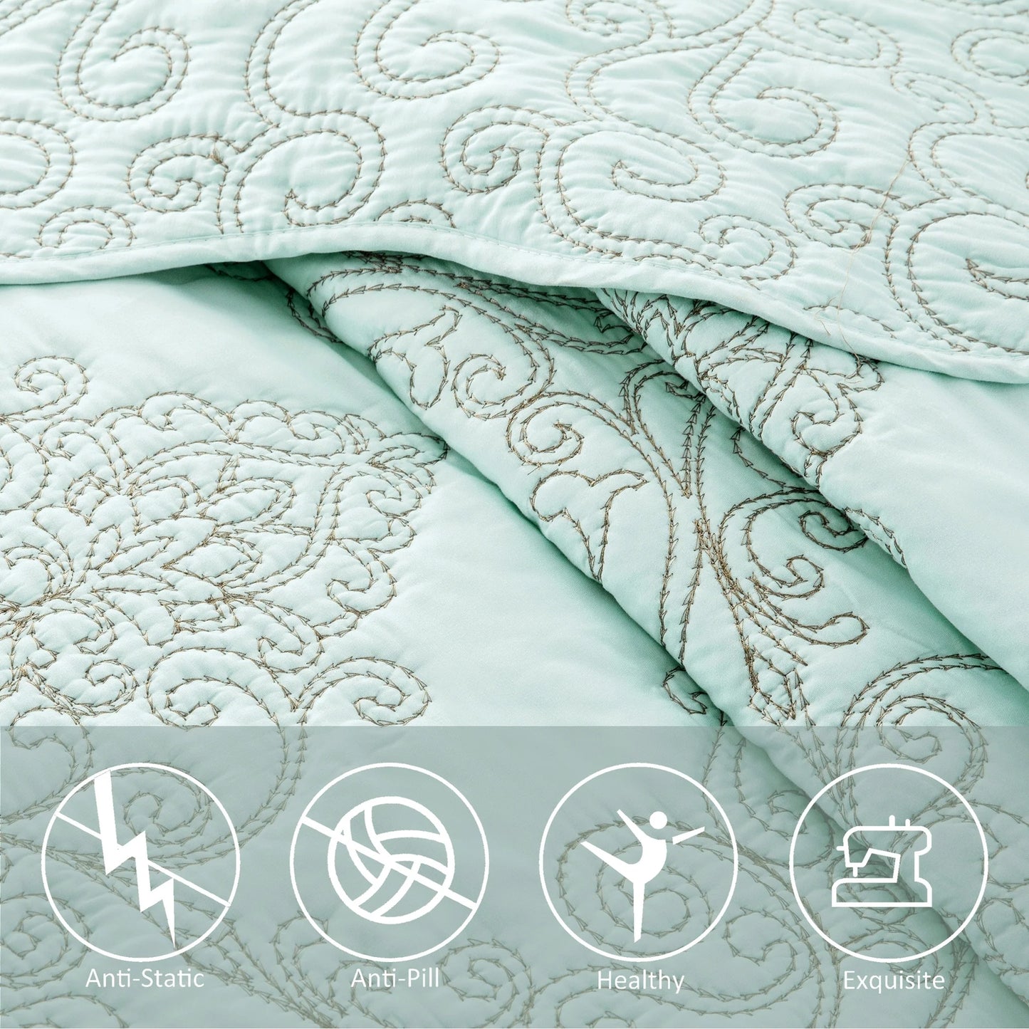 Serenta Damask Oversized 4-piece Bedspread Set